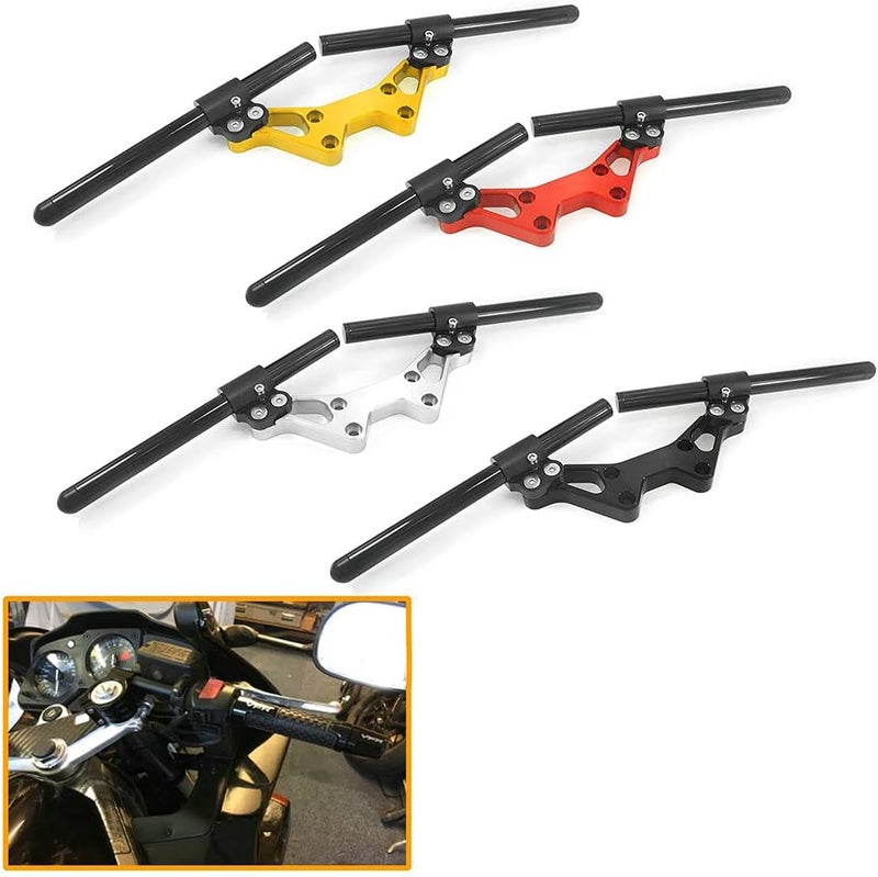 HENOMO Aluminum Motorcycle Handlebar Risers Adjustable Handle Bar Kit Sport For MSX125 Grom MSX 125 2013-2021 2022 2023 2024 2025 (Red) - Image 5